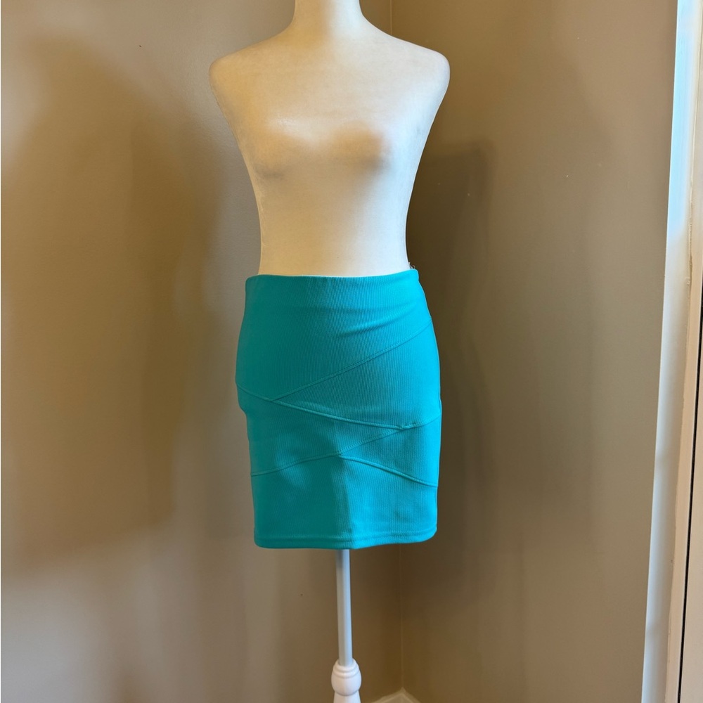 Turquoise Mini Skirt
